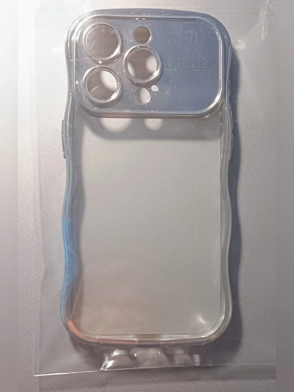 Clear iPhone Pattern Compatible with iPhone 13 Pro Max. Chrome  Transparent Soft